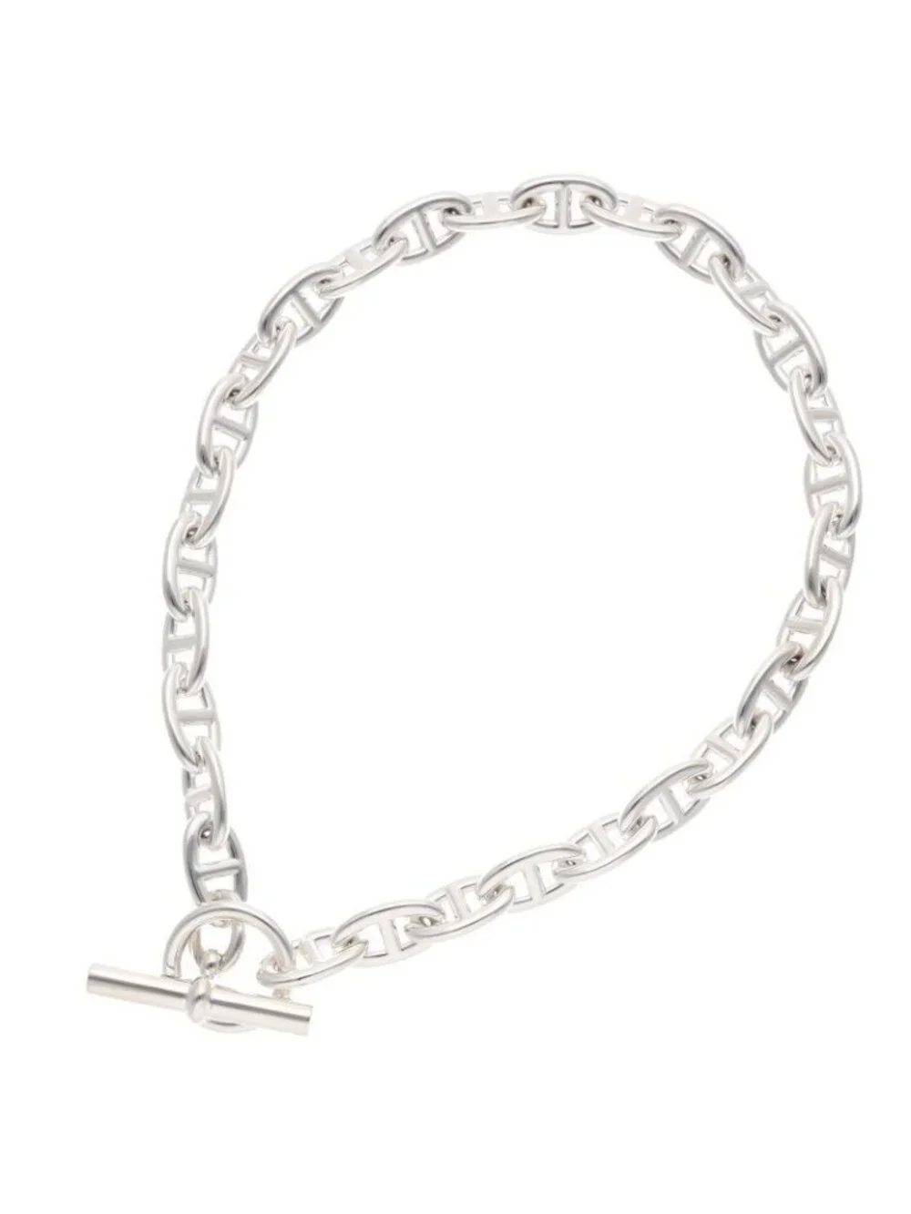 Hermes Chaine D'ancre Silver Choker Necklace GM